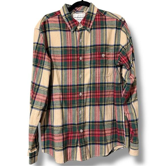 Original Weatherproof Vintage Holiday Tartan men's size large plaid flannel - Picture 1 of 11